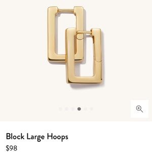 Mejuri block gold earrings